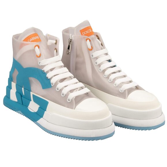 Dolce & Gabbana - Transparent High Top Plateau Sneaker ALTA White 39 US 9 - Picture 1 of 5
